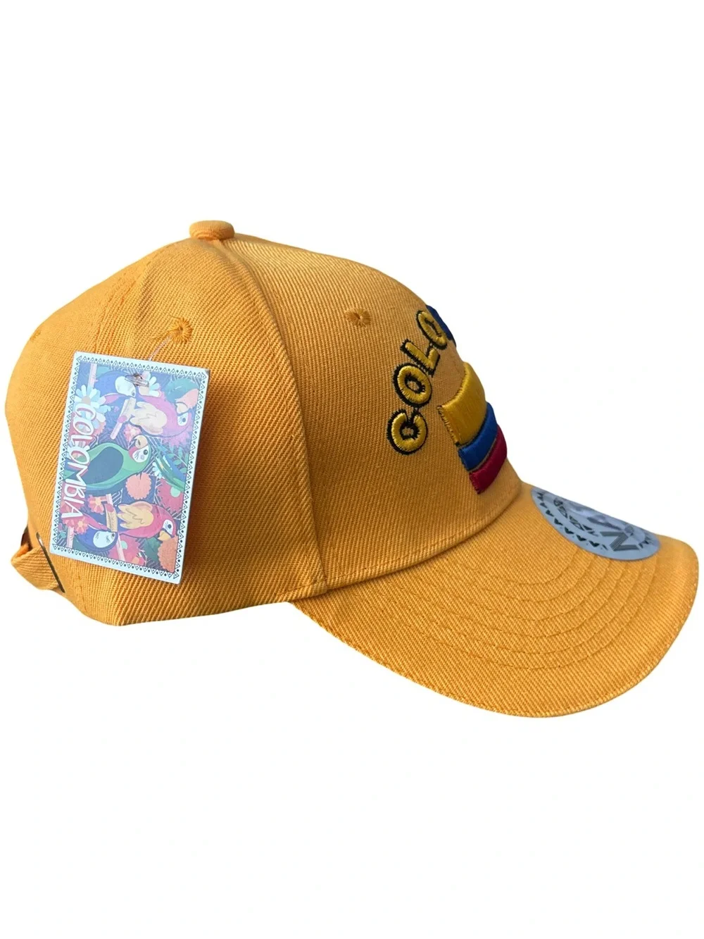NWT Unisex Colombia Embroidered Yellow Baseball Cap Colombian Flag Hat Sombrero